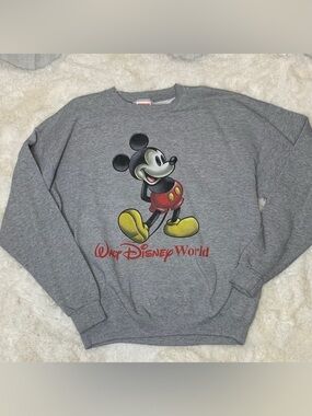 Walt Disney World Mickey Mouse Gray Crewneck Size XXL